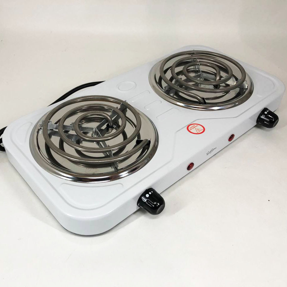 Двойная электроплита с двумя конфорками Suntera DP-1915 2000 Вт, Компактная настольная плита UK-20 Львов - изображение 5