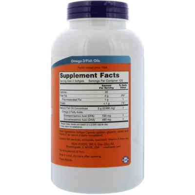 Жирные кислоты Now Foods Супер Омега ЭПК (ейкозапентаиновая кислота) 1200мг, 240 же (NOW-01683) Винница