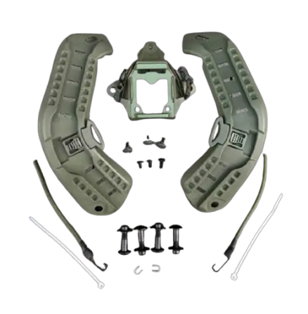 Обвіс для шолома MICH підвісна система + захисні подушки + бічні рейки ARC + шрауд (Оливковий) Київ