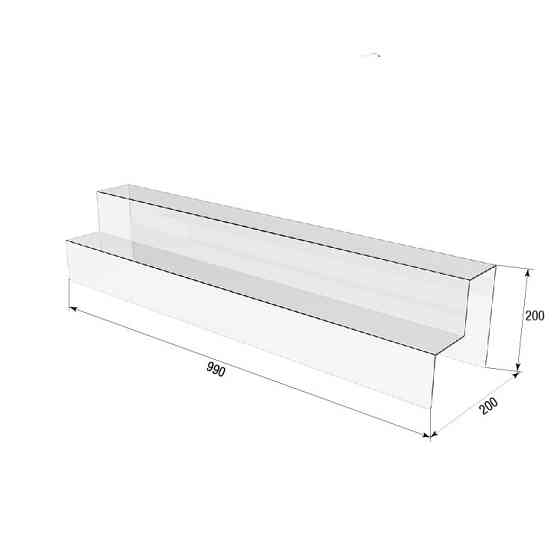 Гірка підставка EKOSTAR 990х200х200 двоярусне Київ