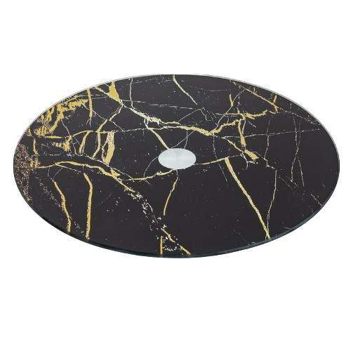 Блюдо-тортівниця низька 30см поворотна Marble Black LIMITED EDITION Житомир