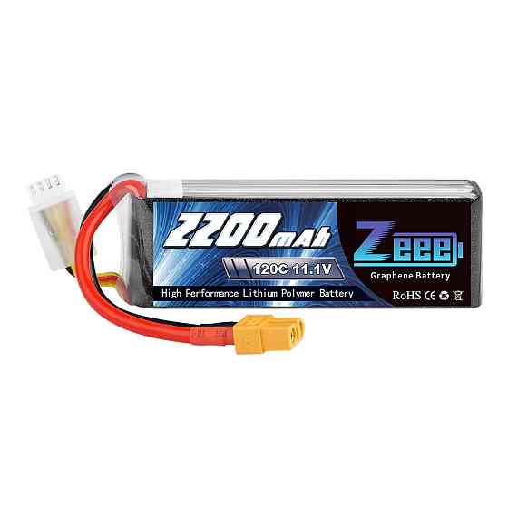Акумулятор Zeee 11.1V 120C 2200mah 3S RC Li-po XT60 Київ