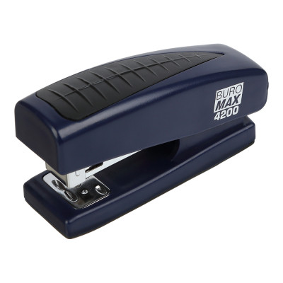 Степлер Buromax пластиковый, 20 листов, (скобы №24;26), 98 х 33 х 50 мм, синий (BM.4200-02) Винница - изображение 1
