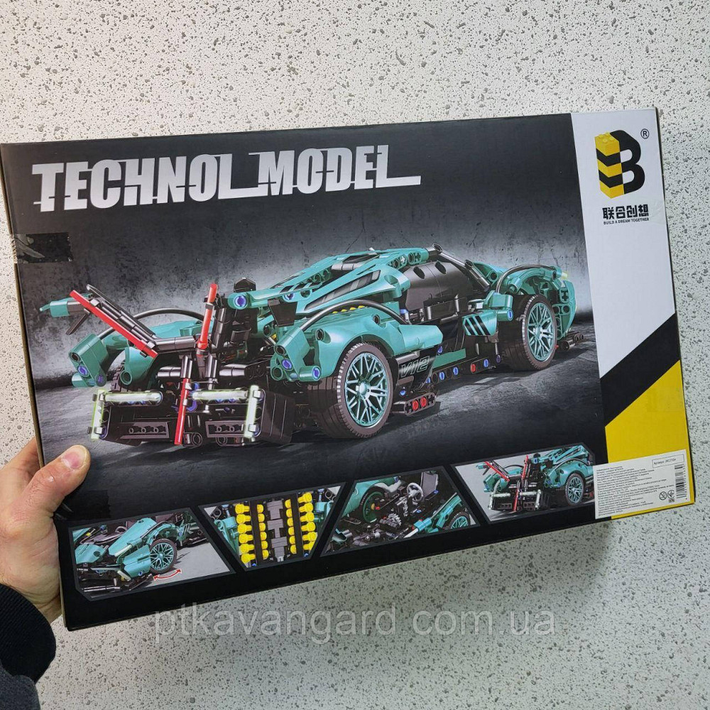 Конструктор автомобиль Ламборгини Визион Гран Туризмо 1028 деталей 1:14 Техник JKC 7104 бирюзовый Хмельницкий - изображение 2