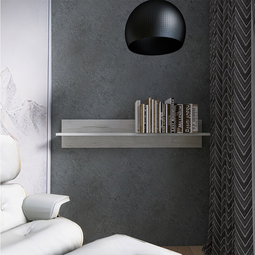 Полиця навісна Еверест ПЛН-1 Лайт Дуб Крафт білий (DTM-071079) Львів - фото 2