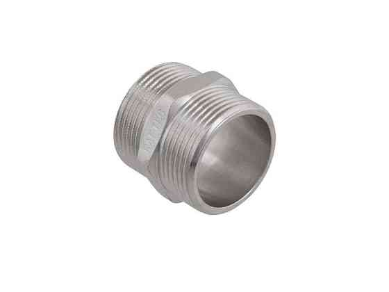 Ніпель латунь, ЗЗ, DN32, 1 1/4 , нікель, N04 ТМ RAFTEC Київ