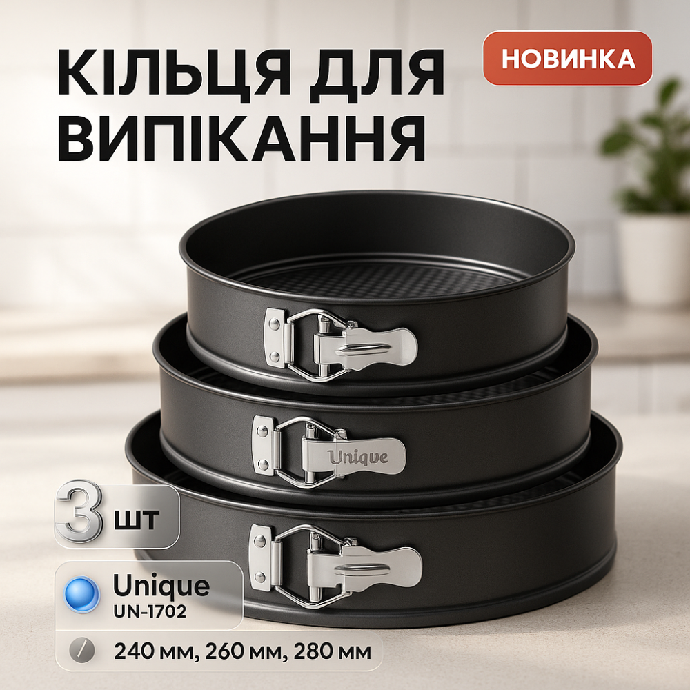 Набір кілець для випічки, Металеві форми для торта Форма деко кругла випічки QM-53 Київ - фото 16