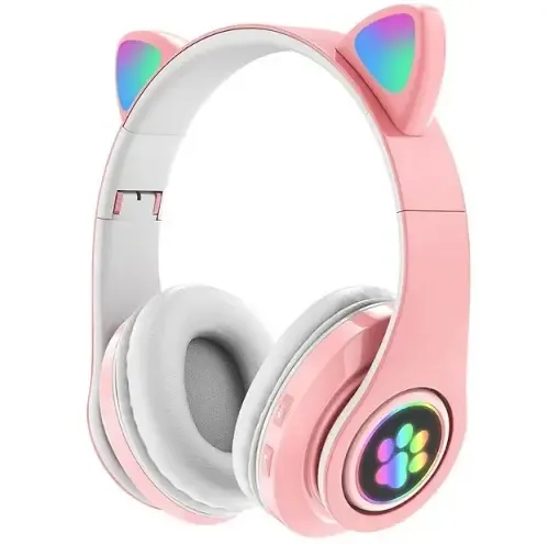 Беспроводные наушники с кошачьими ушками (розовый) Коломыя - изображение 2