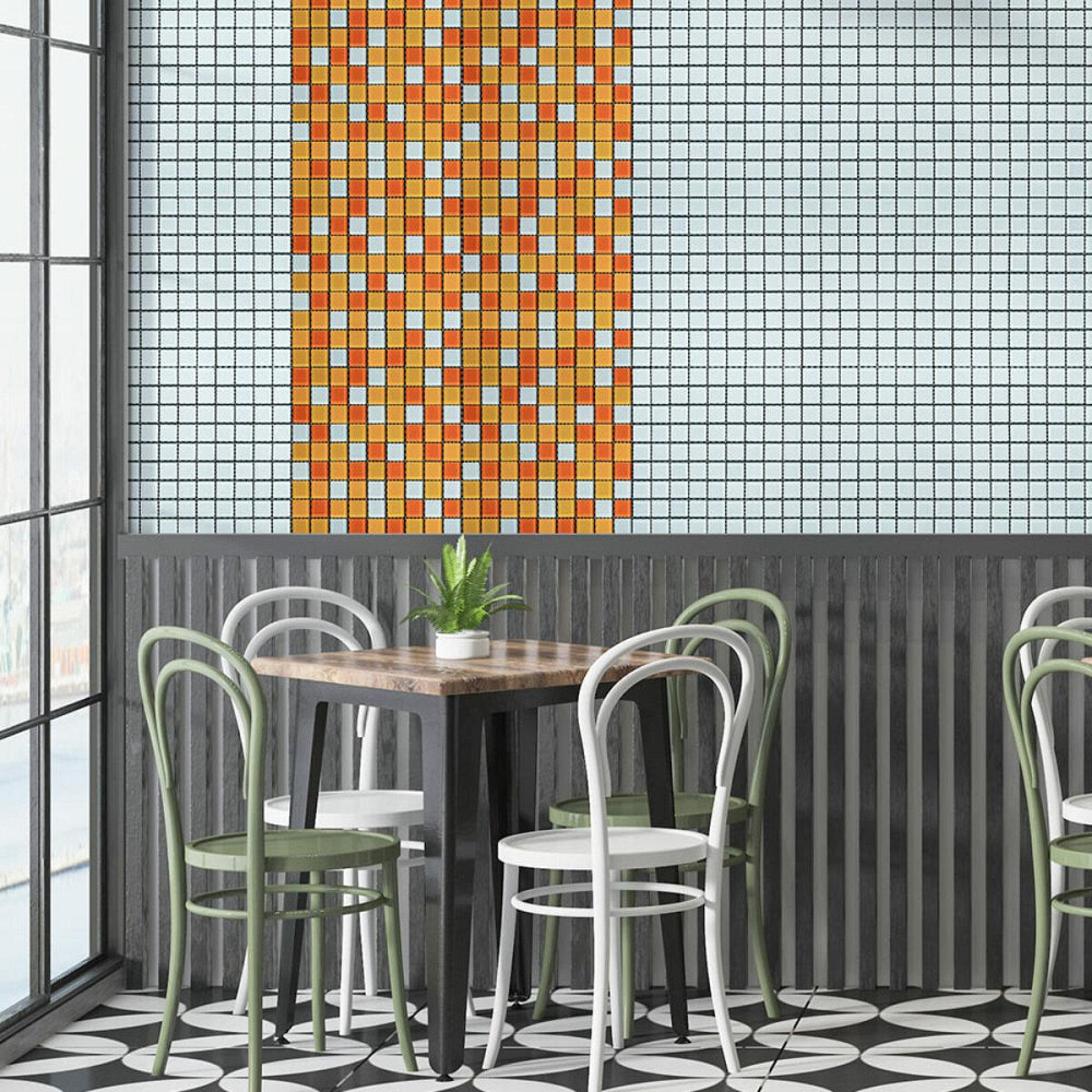 Мозаика из декоративного стекла 298х298х4,5мм Оранжевая SW-00002365 Киев - изображение 5