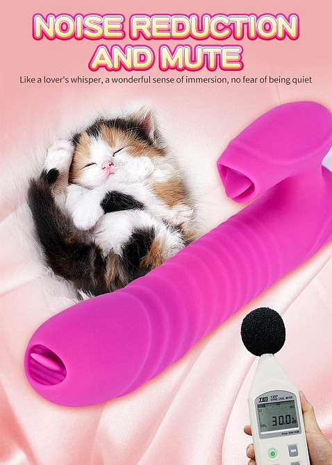 Вібратор - Silicone Vibrator USB 7 Function and Thrusting Function / Heating Purple Sex Aura Київ - фото 6