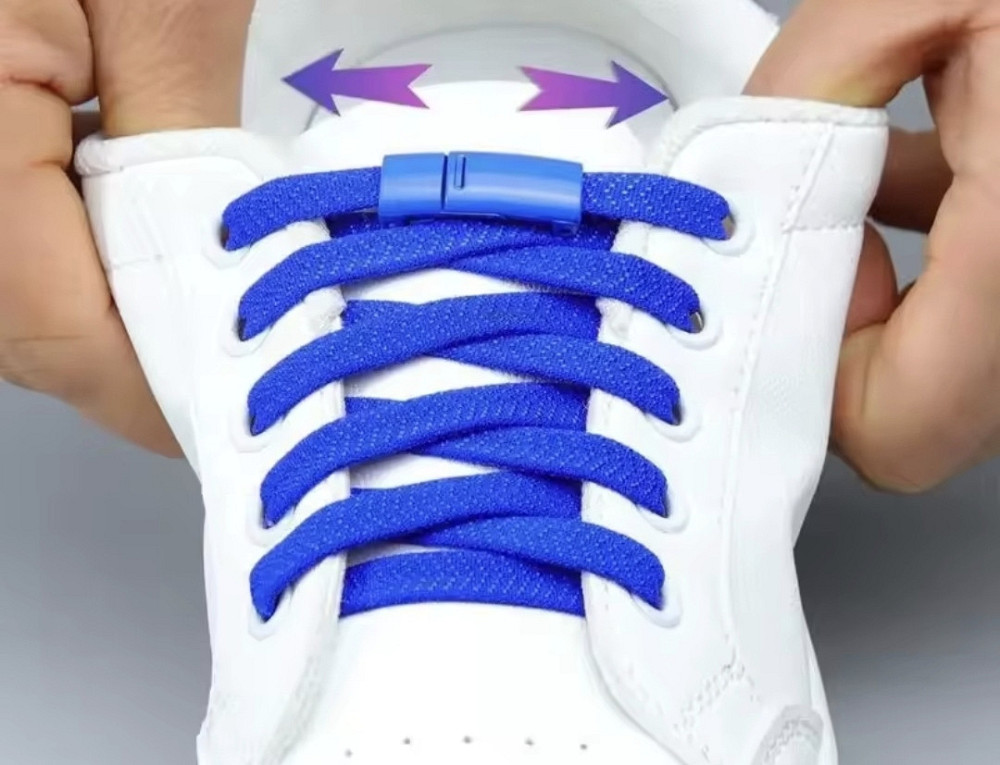 Эластичные шнурки без завязок с магнитными застежками в один цвет Смела - изображение 7