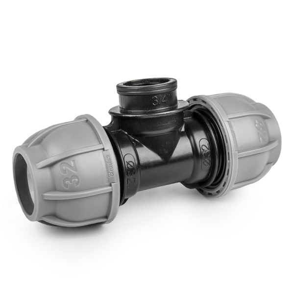 Трійник для труб PE, 32 мм, PN10, з внутрішньою різзю 3/4, DSRA10T32F34 Київ - фото 1