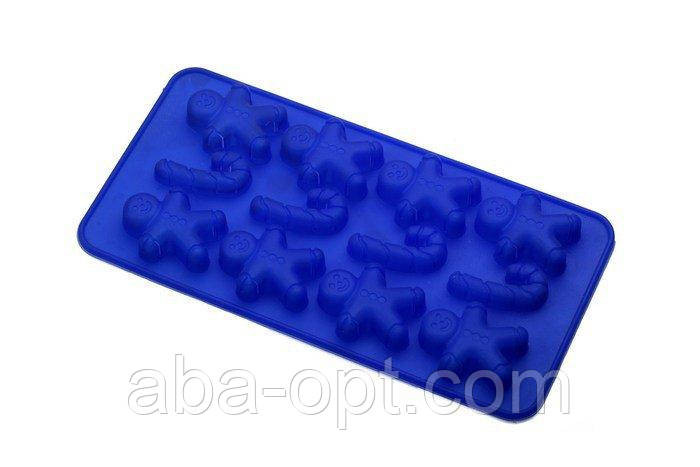 Силіконова форма шоколад \ лід на 12 виробів " чоловічок " 22 х 10 х 1 см (шт) Одеса - фото 1