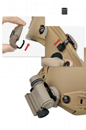 Фонарь тактический Sidewinder Compact II на шлем + CR123A (Койот) Киев