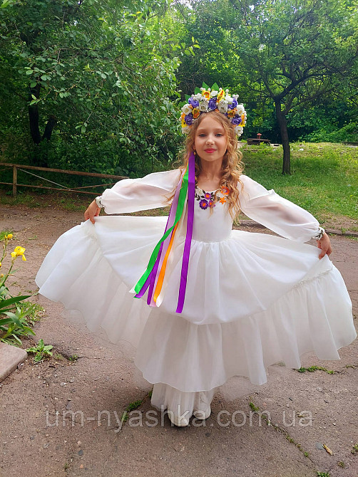 Віночок ободок з квітами "Сценічний зі стрічками" Кривий Ріг - фото 4