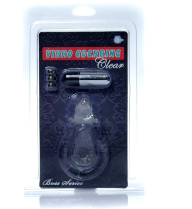 Эрекционное виброкольцо BOSS - Dolphin Vibro CockRing Clear, BS6700050 Sex Aura Киев - изображение 2