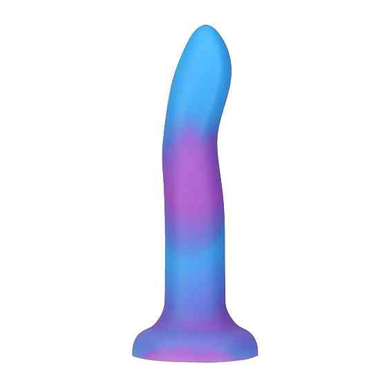 Светящийся в темноте фаллоимитатор ADDICTION Rave 8″ Glow in the Dark Dildo Blue Purple, 20,3 см Sex Aura Киев