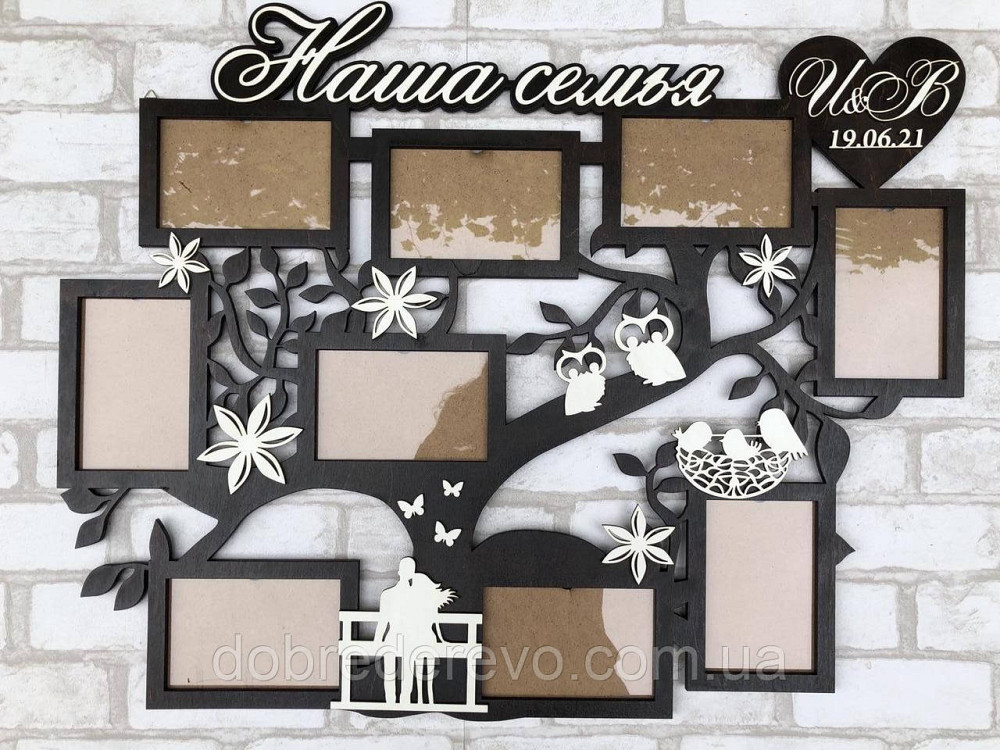 ,Фоторамка Семейное Дерево! Фото рамка сім'я з ініціалами та датою Вижница - изображение 2