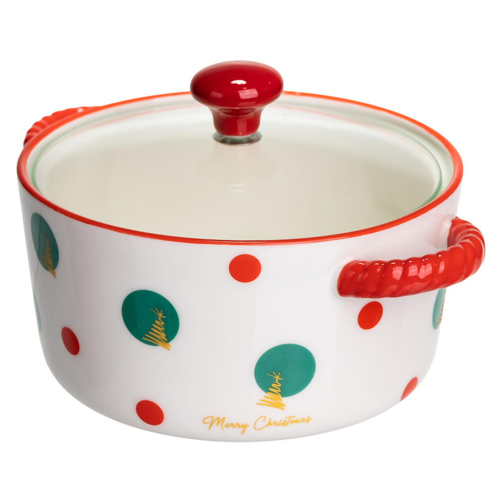 Yiwu Супниця порцелянова Christmas Tree новорічна 800 (мл) з кришкою Yiwu FM-CS-9D Коломия - фото 3