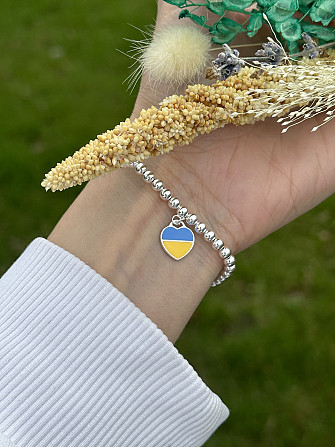 Срібний браслет з намистин "З Україною в серці" MasterSem Київ - фото 6