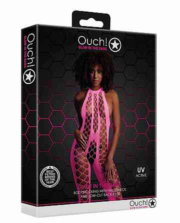 Бодістокінг - Ouch! Bodystocking With Halterneck Pink, XS/XL Sex Aura Київ