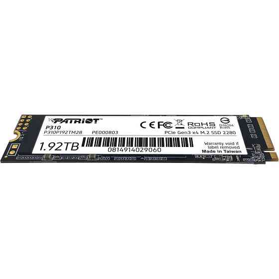 SSD диск накопитель M.2 Patriot P310 1920GB NVMe 2280 PCIe 3.0x4 3D NAND TLC P310P192TM28 Одесса