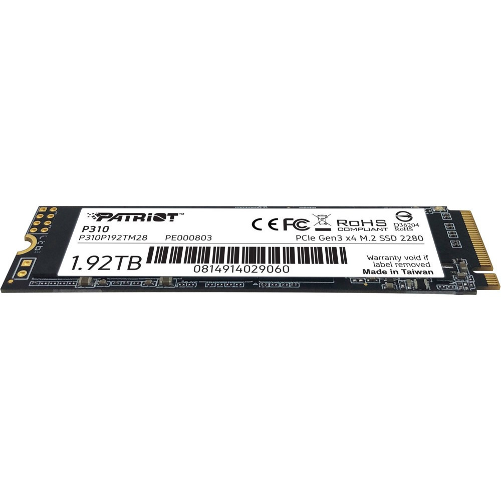 SSD диск накопитель M.2 Patriot P310 1920GB NVMe 2280 PCIe 3.0x4 3D NAND TLC P310P192TM28 Одесса - изображение 5