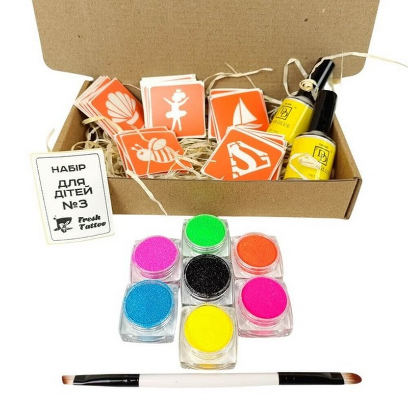 Набір для біо-тату "Для дітей #3 - неон" set-kids-3-neon Вінниця - фото 1