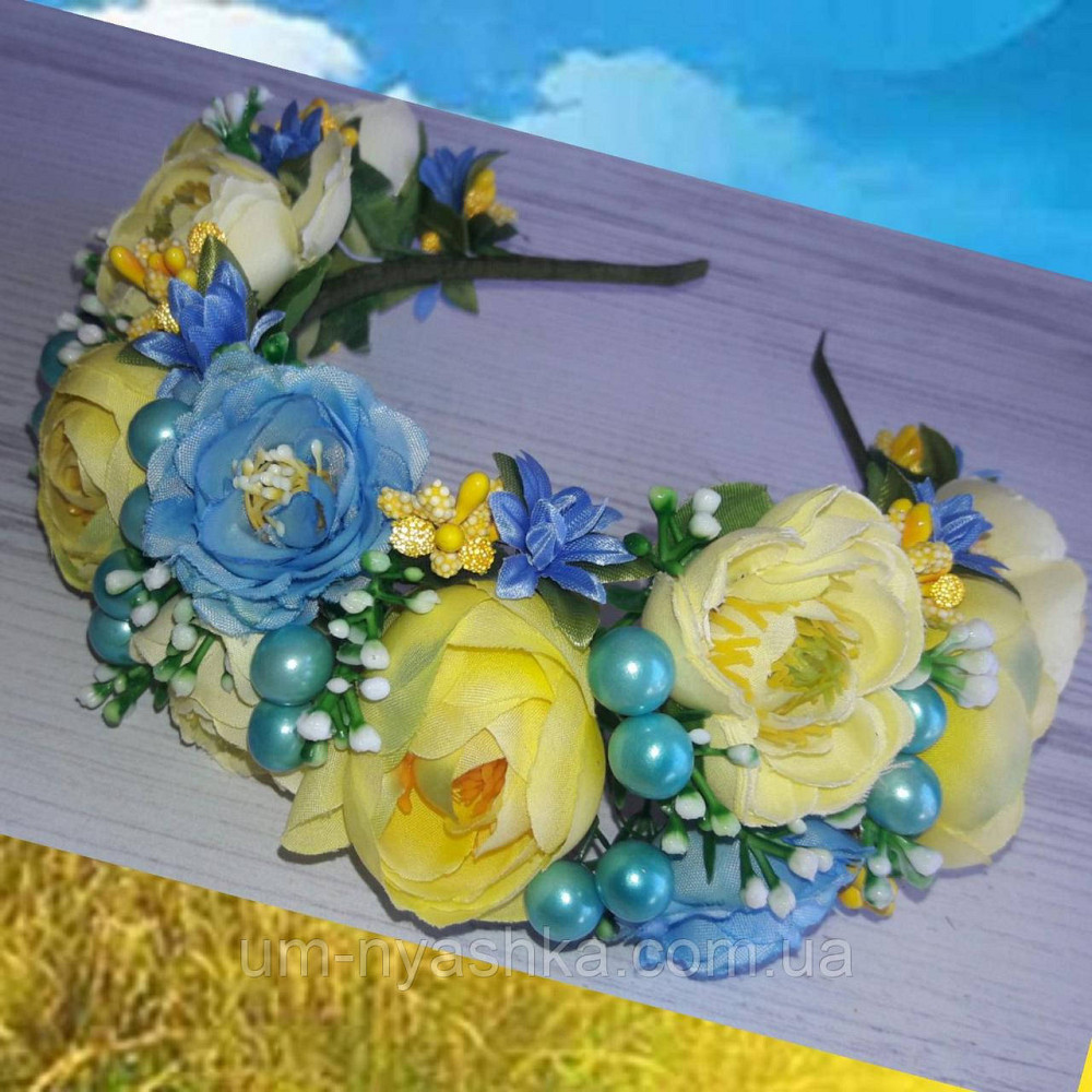 Віночок український жовто-блакитний Веночек украинский Кривий Ріг - фото 1