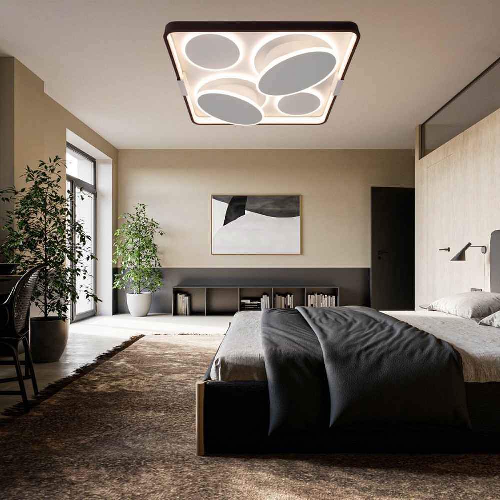 Люстра світлодіодна для спальні 600*600*H76mm,211W Sirius 1967 Коломия - фото 5