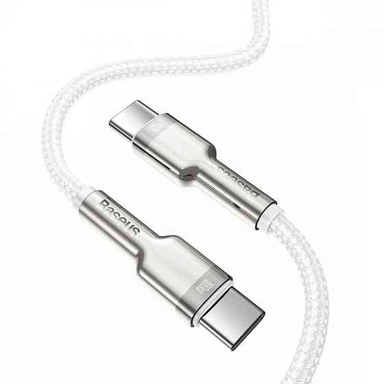 Кабель Baseus Cafule Metal Type-C to Type-C 100W 1м белый Львов