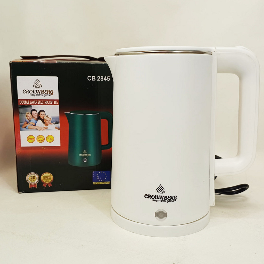 Електрочайник Crownberg CB-2845 дисковий 1.8л 1800Вт White BW-31 Івано-Франківськ - фото 7