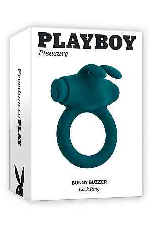 Эрекционное кольцо с вибропулей Evolved Playboy Bunny Buzzer, зеленое Sex Aura Киев