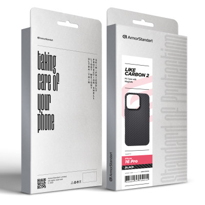 Чохол до мобільного телефона Armorstandart LikeCarbon2 MagCase для Apple iPhone 16 Pro Black (ARM83809) Вінниця - фото 2