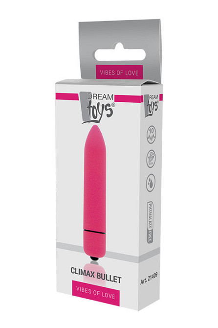 Міні вібромасажер DREAM TOYS 10-SPEED CLIMAX BULLET PINK Sex Aura Київ - фото 2