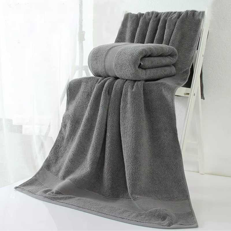 Набор Полотенец Махровых Банных (Хлопок) Lovely Svi 2 шт в подарочном пакете размер: 70 x 140 см Серый Киев - изображение 2