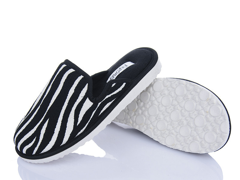 Тапочки женские домашние PaGo Зебра закрытый носок 41 Одесса - изображение 1