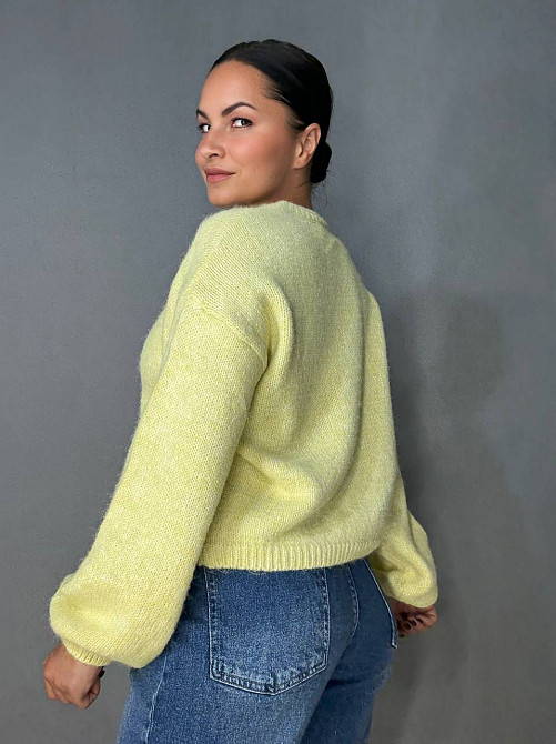 Свитер женский Fancy Matinee 6119 оверсайз меланж, желтый, one size Киев - изображение 13