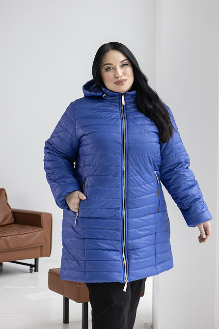 Женская удлинённая демисезонная куртка курточка больших размеров 54-78р Киев - изображение 8