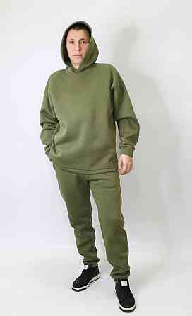 Мужской спортивный теплый костюм на флисе Хаки 52 Харьков