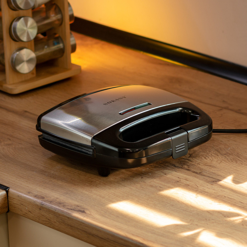 Електрогриль притискний з антипригарним покриттям 750 Вт Sokany SK-08073 Київ - фото 7