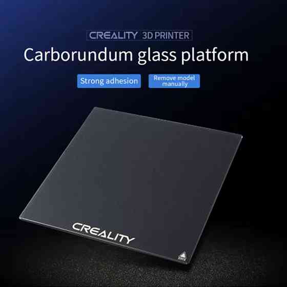 Стеклянная платформа Creality с карборундовым покрытием размером 235x235x4 мм для 3д принтеров. Киев