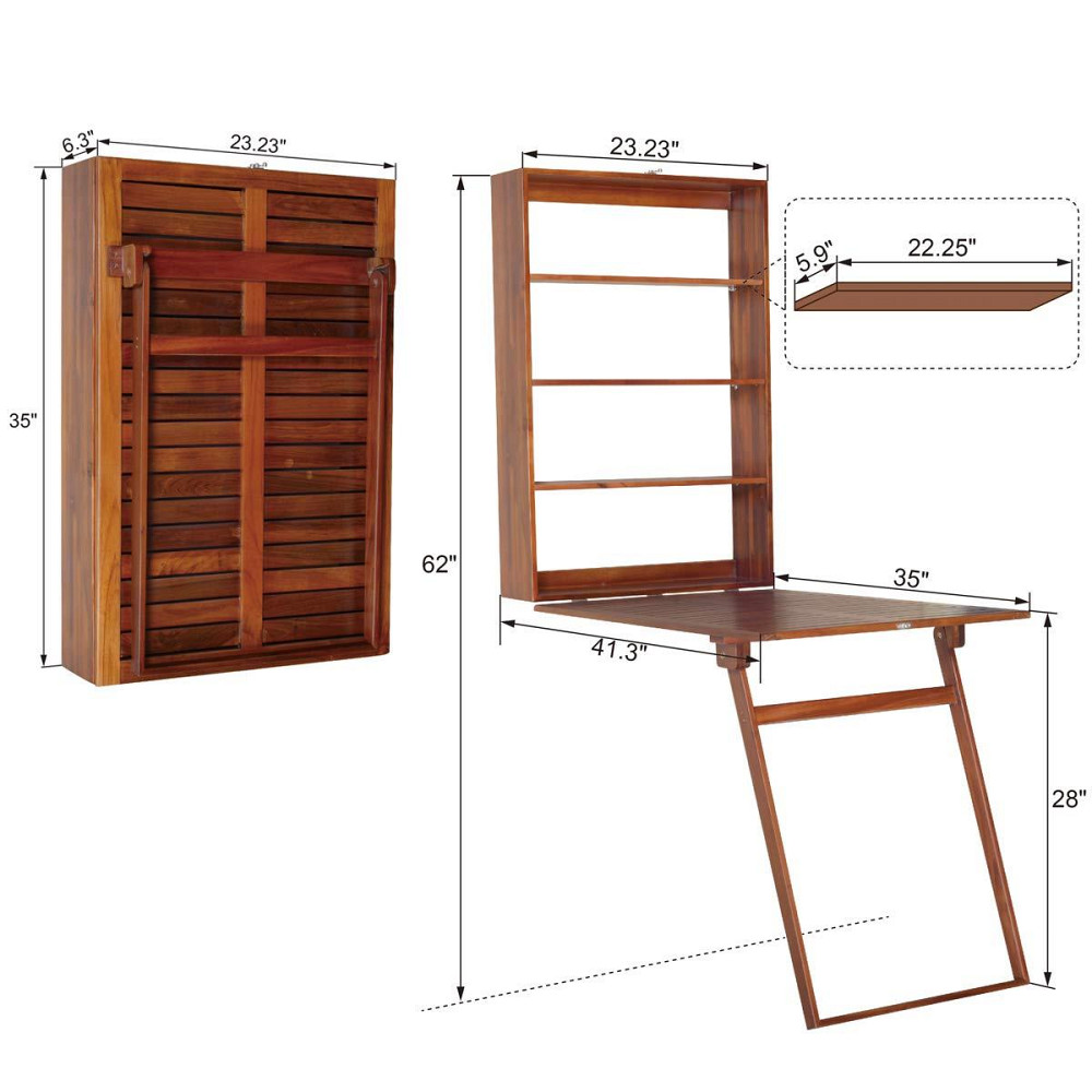 Настінний складаний столик "Панаро" капучино Миколаїв - фото 6