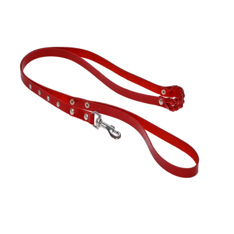 7992 Привід 10 мм "ЕЛЕГАНТ" з'єднаний плетінням прикрашений стразами Червоний Вінниця - фото 1