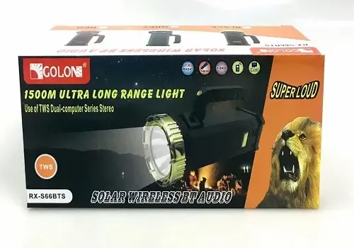 Фонарь GOLON RX-S66BTS с радио и солнечной панелью Коломыя