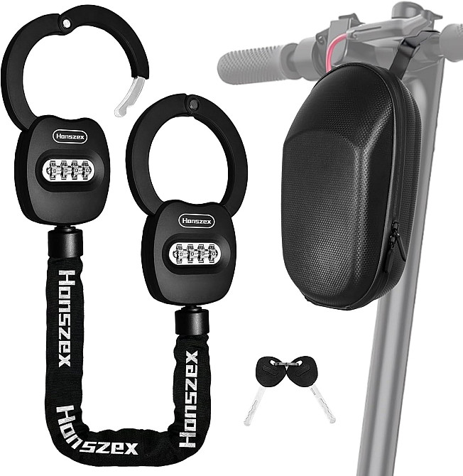 Замок з кодом для скутера, велосипеда з кейсом Honszex Луцьк - фото 1