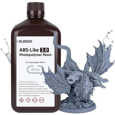 Фотополімерна смола ELEGOO Resin, ABS-like 3.0 2кг, grey (50.103.0144) Вінниця - фото 1