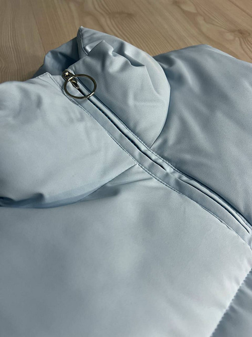 Жилет жіночий HAIZIYUAN 23106 середня довжина з куліскою кишені комір стійка блакитний, блакитний, XL Київ - фото 11