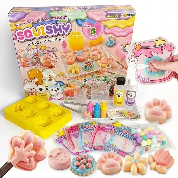 Набор для изготовления сквишей антистресов Таба лапок,детский набор для творчества "Создай сквиш сам" 6 штук Кам'янець-Подільський - фото 9