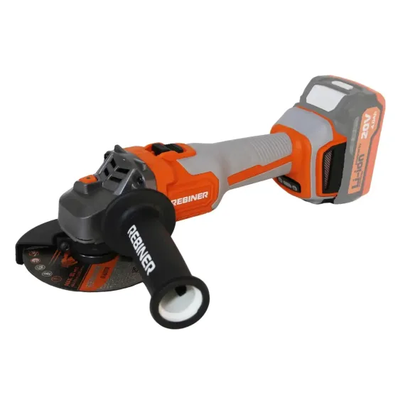 Болгарка акумуляторна Rebiner RAG-125BL/20Li, 125 мм, 20 В, без АКБ та ЗП, гарантія 36 міс Львів